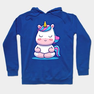 Cute Unicorn Meditation Hoodie